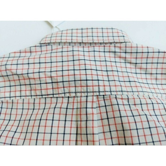 Janie & Jack 0-3 Months Button Up Shirt Bodysuit Fall Holiday Black Orange Plaid - Picture 5 of 6